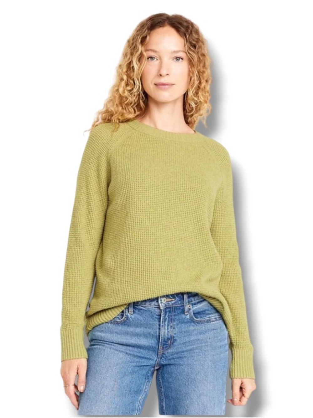 Old Navy Women’s Lemongrass Green SoSoft Crew-Neck Tunic Sweater